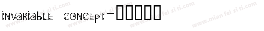 invariable concept字体转换